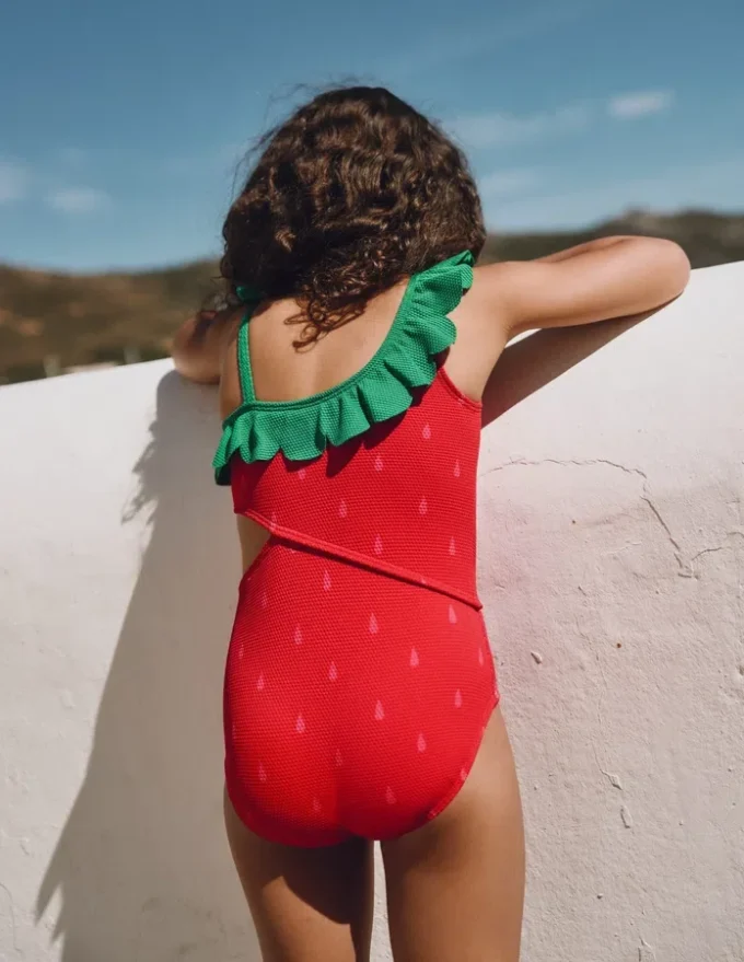 Lettice Cut Out Swimsuit Strawberry