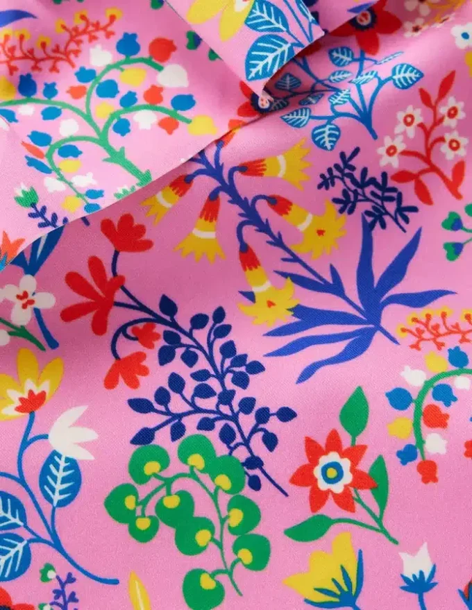 Lila One Shoulder Swimsuit Meadowsweet Pink Garden Floral Lila One Shoulder Swimsuit Meadowsweet Pink Garden Floral