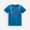 Linear Stitch T-shirt Brilliant Blue Snorkel