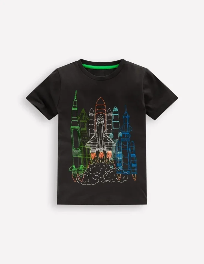 Linear Stitch T-shirt Shadow Grey Rocket