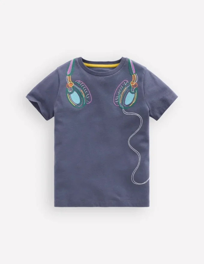 Linear Stitch T-shirt Vintage Indigo Headphones Linear Stitch T-shirt Vintage Indigo Headphones