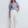 Linen Puff Sleeve Top Chambray Linen Puff Sleeve Top Chambray