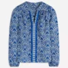 Linen Trim Insert Top Blue, Elaborate Terrace Linen Trim Insert Top Blue, Elaborate Terrace