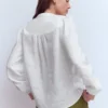 Linen Trim Insert Top White