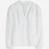Linen Trim Insert Top White