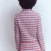 Lisburn Patch Pocket Jacket Pink Textured