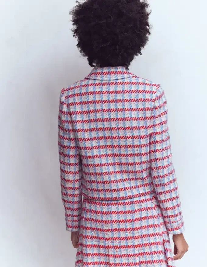 Lisburn Patch Pocket Jacket Pink Textured