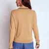 Liz Henley Jumper Fall Leaf Brown Liz Henley Jumper Fall Leaf Brown