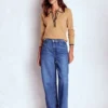 Liz Henley Jumper Fall Leaf Brown Liz Henley Jumper Fall Leaf Brown