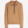 Liz Henley Jumper Fall Leaf Brown Liz Henley Jumper Fall Leaf Brown