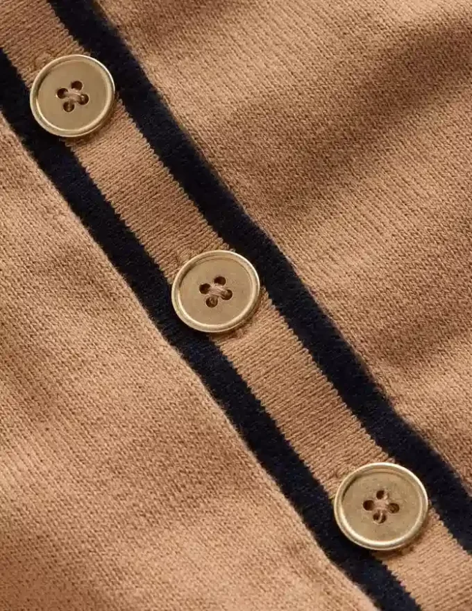 Liz Henley Jumper Fall Leaf Brown Liz Henley Jumper Fall Leaf Brown