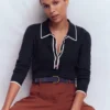 Liz Henley Jumper Navy Liz Henley Jumper Navy