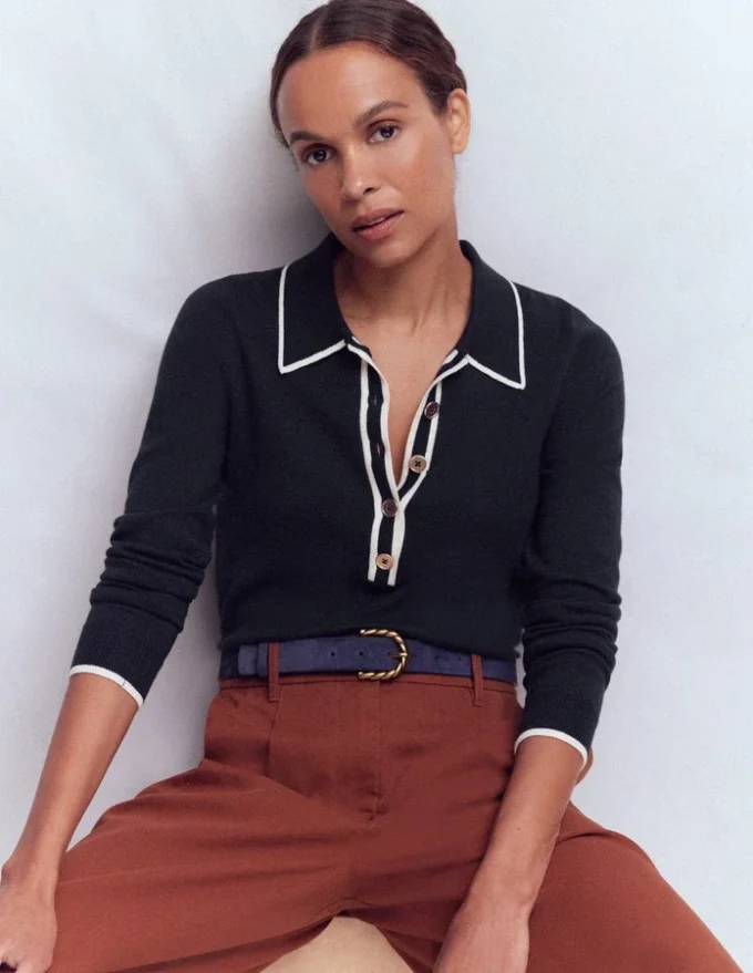 Liz Henley Jumper Navy Liz Henley Jumper Navy