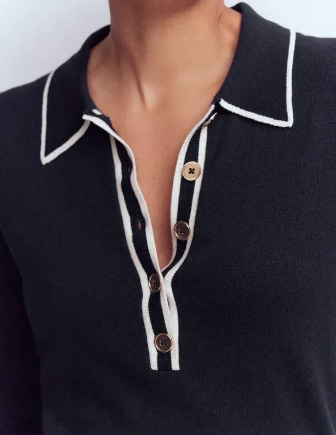 Liz Henley Jumper Navy Liz Henley Jumper Navy