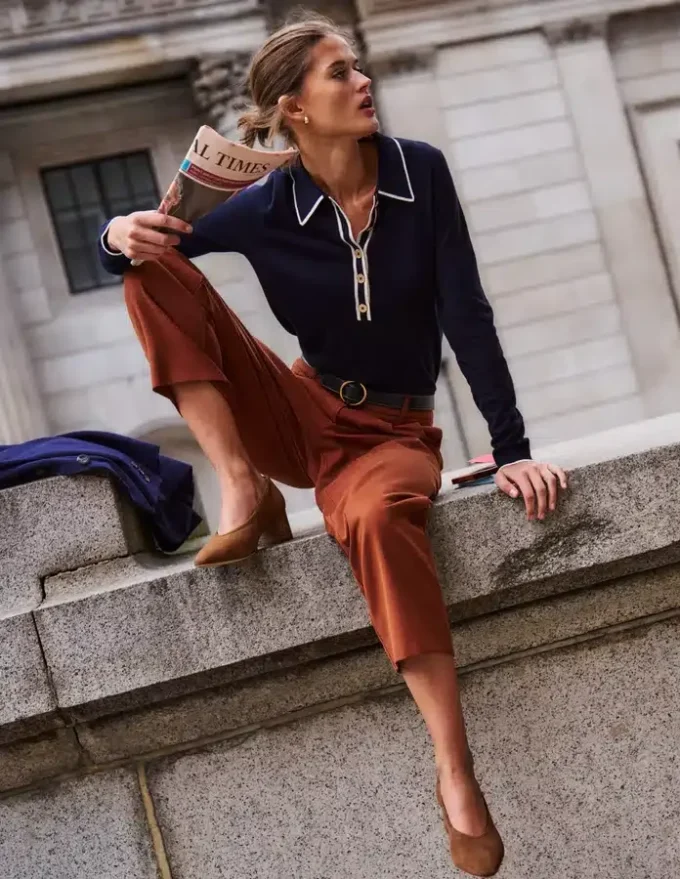Liz Henley Jumper Navy Liz Henley Jumper Navy
