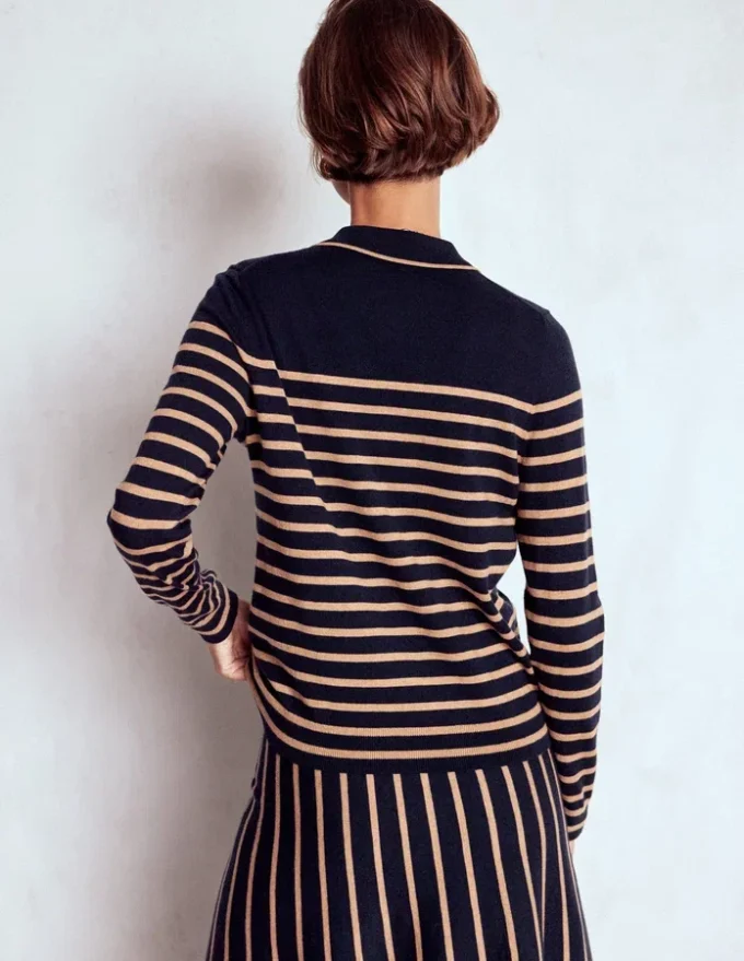 Liz Henley Jumper Navy / Camel Liz Henley Jumper Navy / Camel