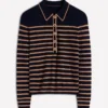 Liz Henley Jumper Navy / Camel Liz Henley Jumper Navy / Camel