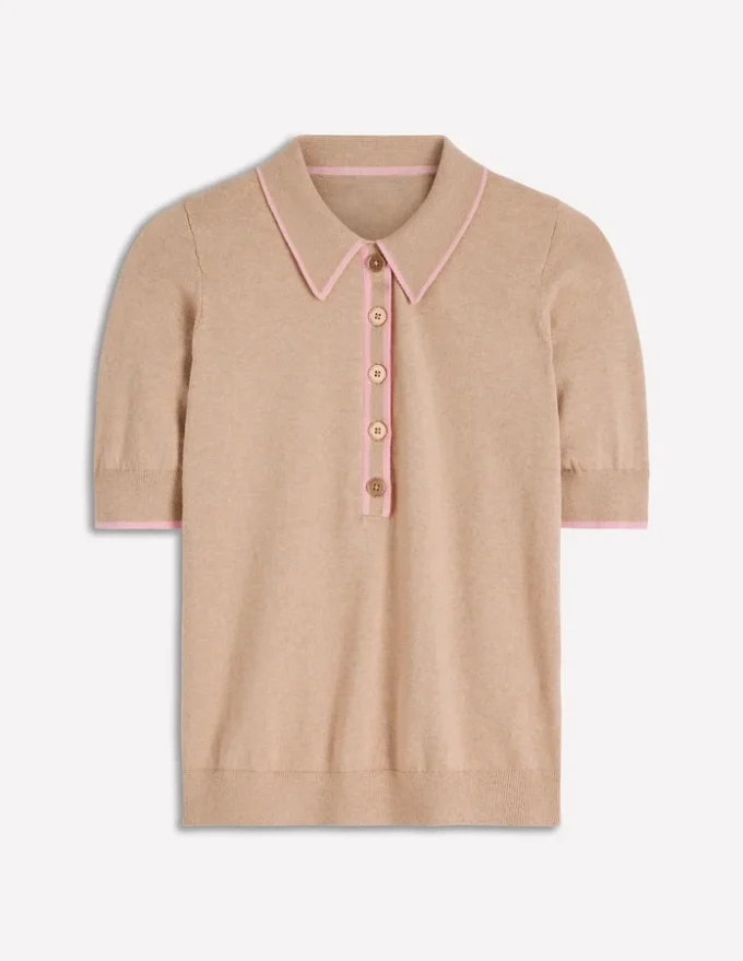 Liz Henley T-Shirt Chinchilla Melange Liz Henley T-Shirt Chinchilla Melange