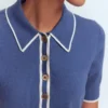 Liz Henley T-Shirt True Navy Liz Henley T-Shirt True Navy