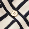 Liz Knitted Collared Cardigan Ivory/ Navy Liz Knitted Collared Cardigan Ivory/ Navy