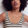 Liz Knitted Tank Ivory, Navy Liz Knitted Tank Ivory, Navy