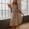 Liz Knitted Tank Ivory, Navy Liz Knitted Tank Ivory, Navy