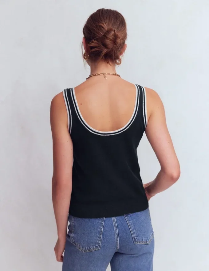 Liz Knitted Tank Navy Liz Knitted Tank Navy