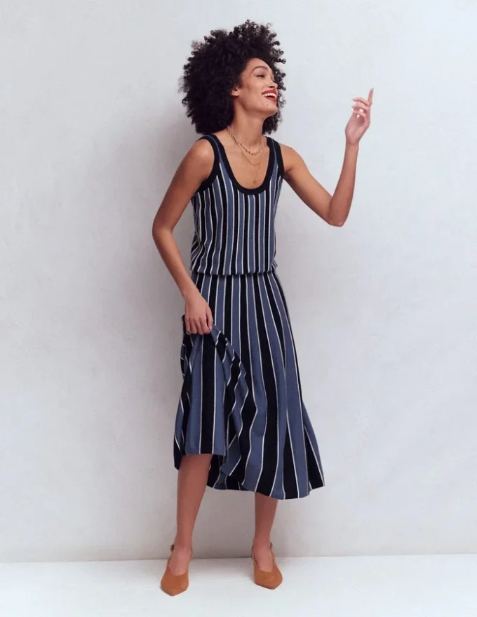 Liz Knitted Tank True Navy Stripe Liz Knitted Tank True Navy Stripe