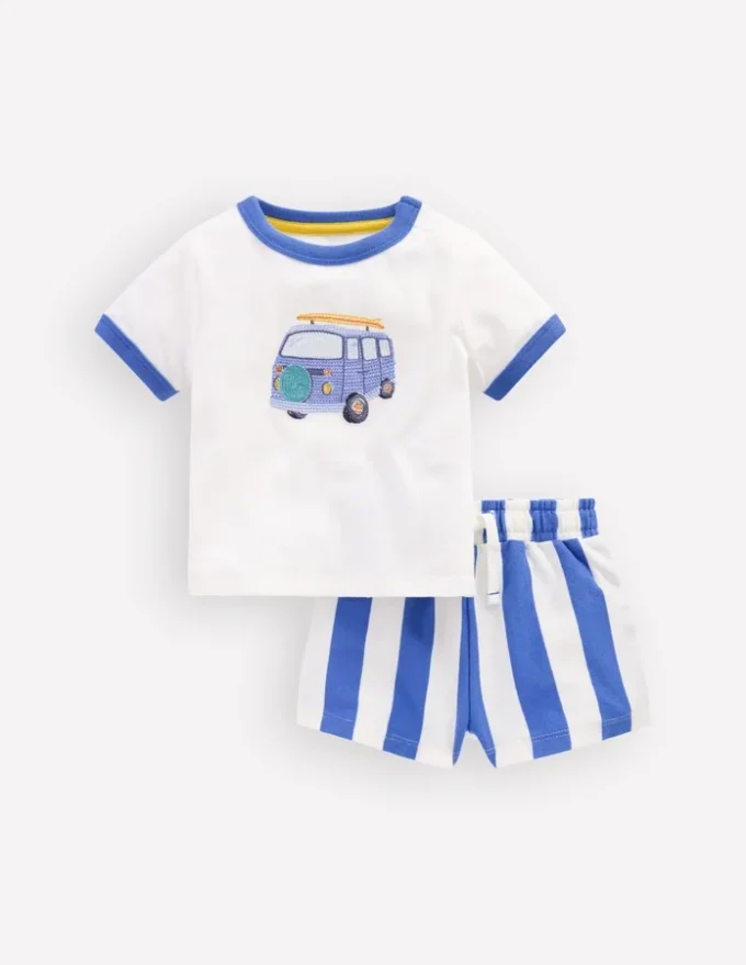 Logo Jersey Play Set Blue Camper Van Stripe