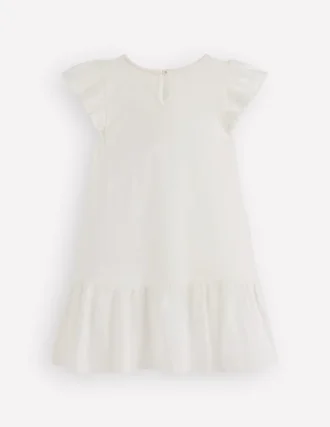 Logo Pocket Jersey Dress Soft Ivory Ice Cream