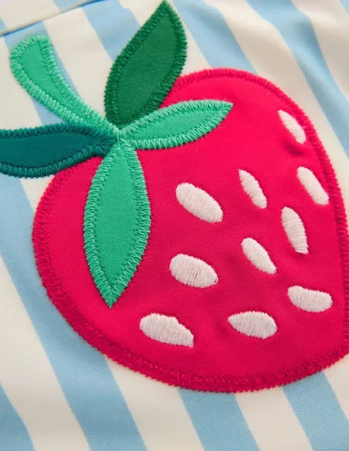 Logo Rash Vest Set Blue Strawberry Patch Logo Rash Vest Set Blue Strawberry Patch