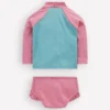 Logo Rash Vest Set Pink Patchwork Sun