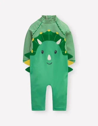 Logo Sun Safe Surfsuit Aloe Green Dino