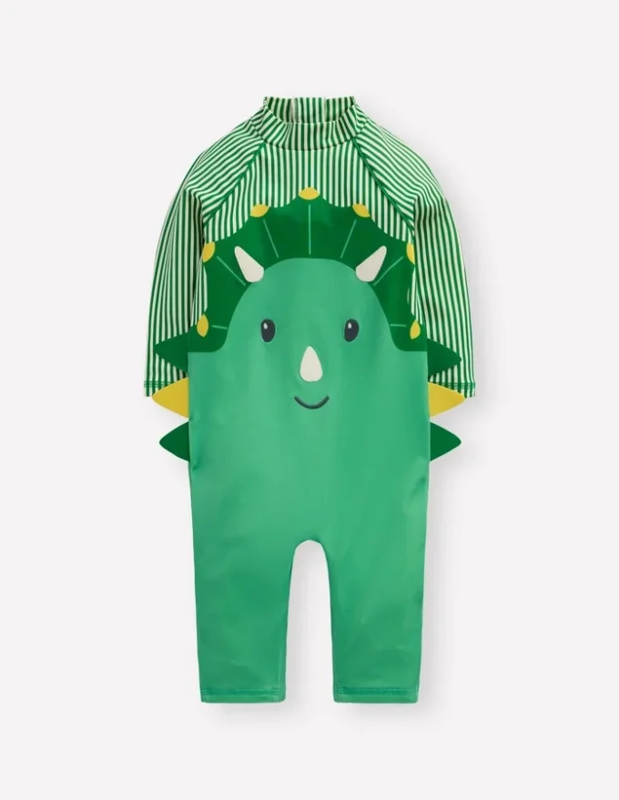 Logo Sun Safe Surfsuit Aloe Green Dino Logo Sun Safe Surfsuit Aloe Green Dino