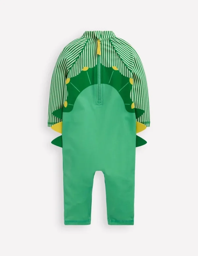 Logo Sun Safe Surfsuit Aloe Green Dino Logo Sun Safe Surfsuit Aloe Green Dino