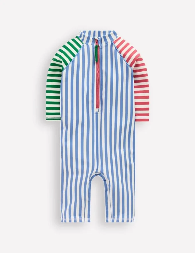 Logo Sun Safe Surfsuit Hotchpotch Stripe Logo Sun Safe Surfsuit Hotchpotch Stripe