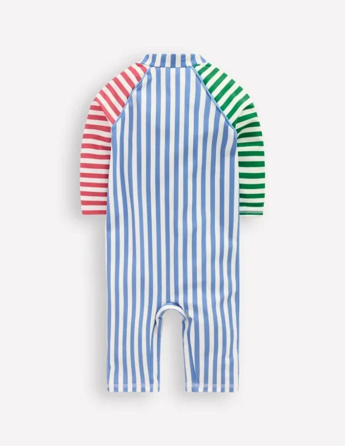 Logo Sun Safe Surfsuit Hotchpotch Stripe Logo Sun Safe Surfsuit Hotchpotch Stripe