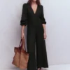 Lola Linen Jumpsuit Black Lola Linen Jumpsuit Black