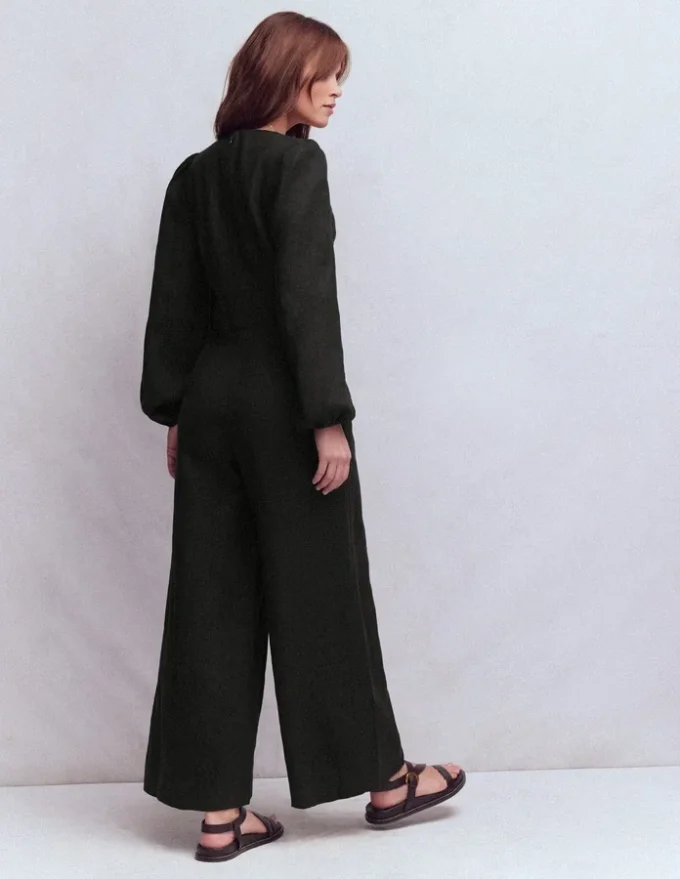 Lola Linen Jumpsuit Black Lola Linen Jumpsuit Black