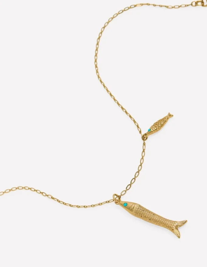 Long Charm Pendant Necklaces Fish Long Charm Pendant Necklaces Fish