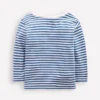 Long Sleeve Appliqué T-Shirt Blue Stripe Tractors Long Sleeve Appliqué T-Shirt Blue Stripe Tractors