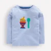 Long Sleeve Appliqué T-Shirt Light Blue Dippy Egg