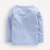 Long Sleeve Appliqué T-Shirt Light Blue Dippy Egg