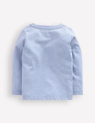 Long Sleeve Appliqué T-Shirt Light Blue Dippy Egg