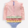 Long Sleeve Frill Swimsuit Hotchpotch Stripe Long Sleeve Frill Swimsuit Hotchpotch Stripe