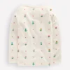 Long Sleeve Pointelle Top Ivory Sunflower Garden