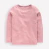 Long Sleeve Pointelle Top Pink