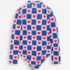 Long-sleeved Swimsuit Bluejay Heart Stamp