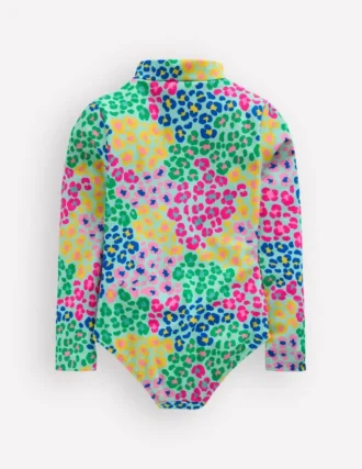 Long-sleeved Swimsuit Multi Leopard