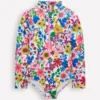Long-sleeved Swimsuit Multi Rainbow Floral